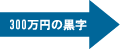 300万円の黒字